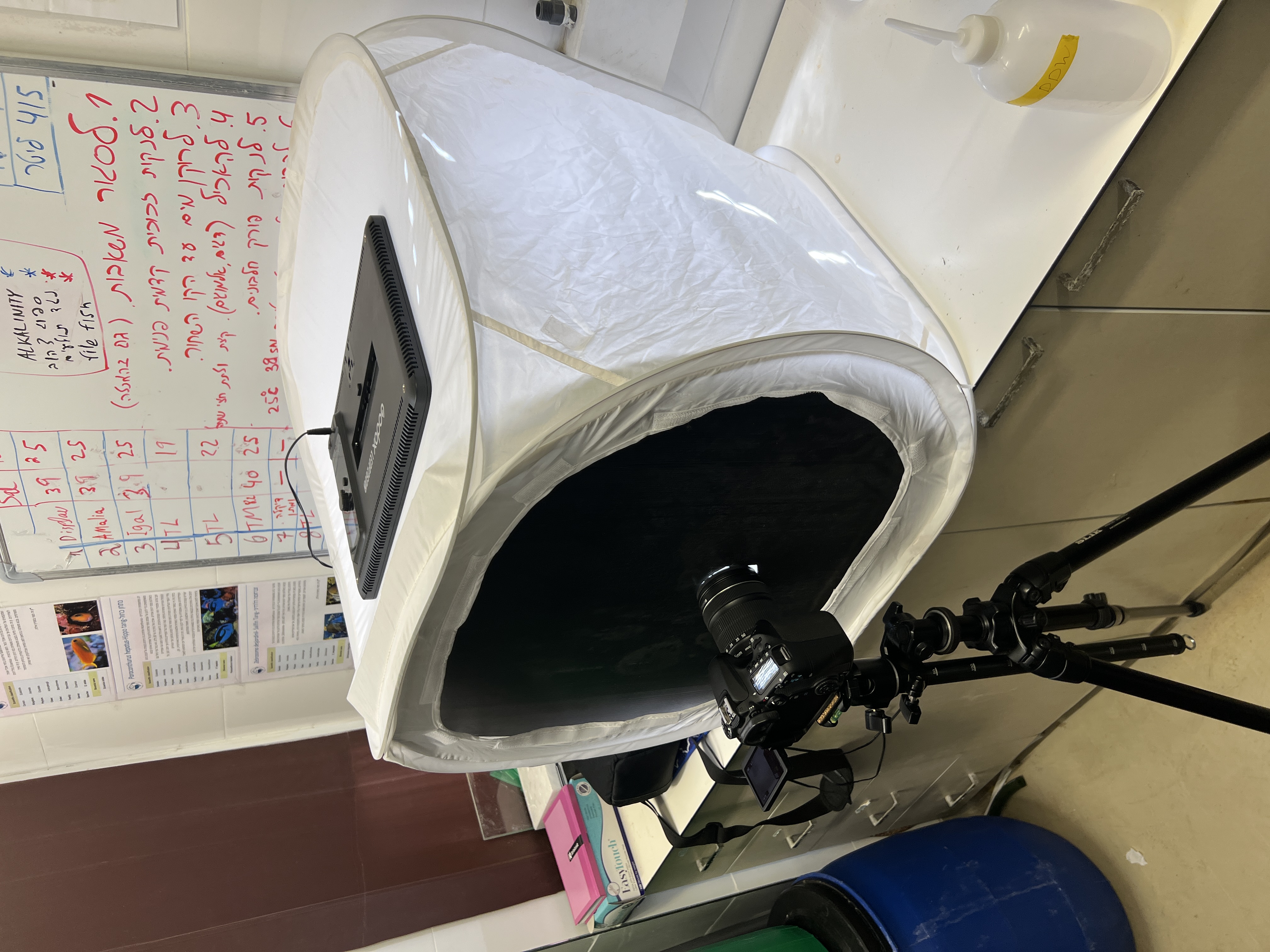 Figure 11: Imaging Rig with the custom black barrier.